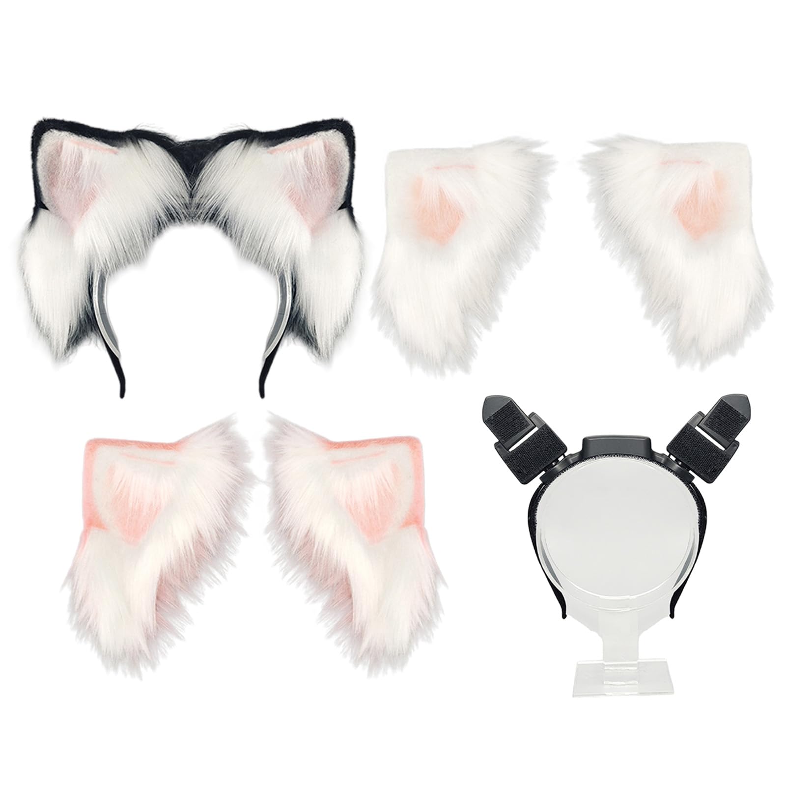 Diadema recargable con detección de movimiento 3D ajustable para cosplay y juego interactivo, diadema eléctrica con orejas móviles