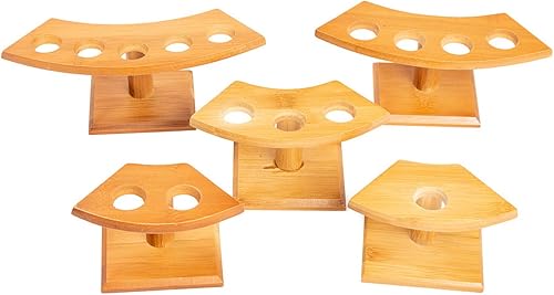 Miniatura 3 de Asian Home Soporte para rollo de sushi Temaki de estilo japonés con agujeros de 1 a 5 compartimentos, soporte de exhibición de decoración de cocina