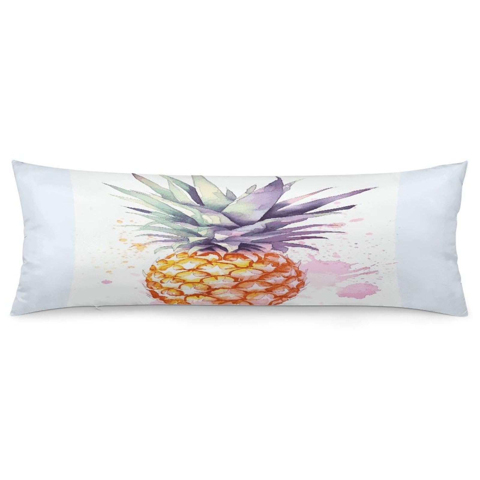Pineapple Throw Pillow Cover Soft Lumbar Pillow Covers with Zipper Breathable Rectangular Cushion Case Polyester Pillow Case Decorative Body Pillow Cover for Couch Bed