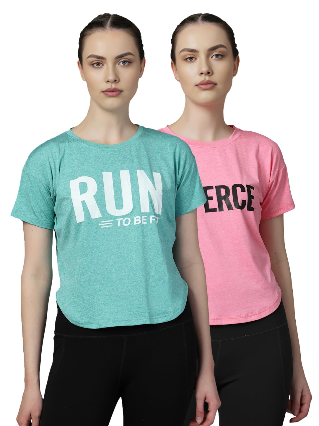CHKOKKO Womens Stylish Activewear Quick Dry Lightweight Breathable Printed Round Neck Half Sleeve Regular Fit Gym T Shirt for Sports Yoga and Training