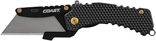 Coast DX126 1.2 In. Stainless Steel Razor Blade Pocket Knife with DOUBLE LOCK and Nylon Handle