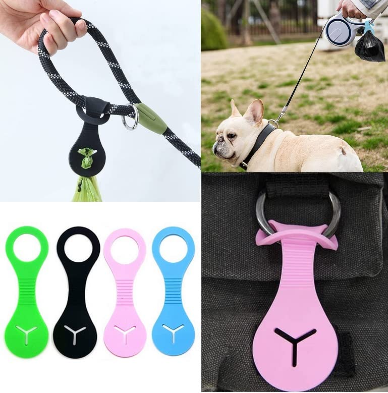 Hundekotbeutelhalter,5 Stück Hundeleinen Kotbeutelhalter,Silikon Hundekotbeutelhalter,Hundekot Pickup Kotbeutel Halter,Kotbeutelhalter,Silikon Kotbeutelhalter
