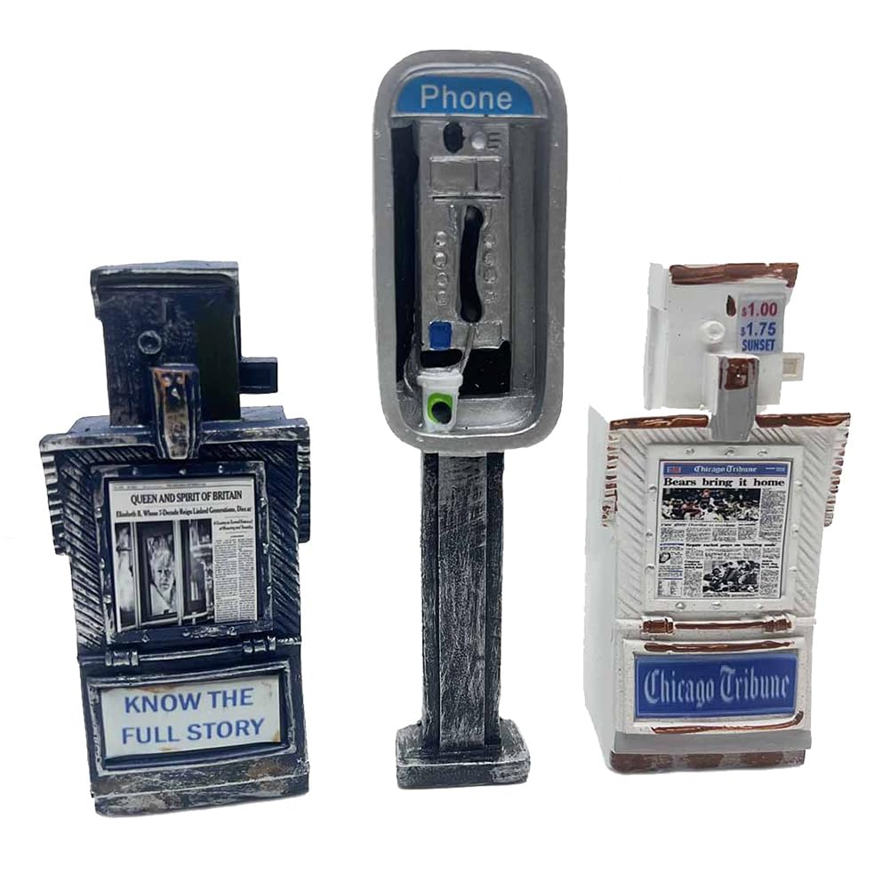 CTRLZS Miniature Public Telephone Decorations Miniature Garden DIY Scene Decorations