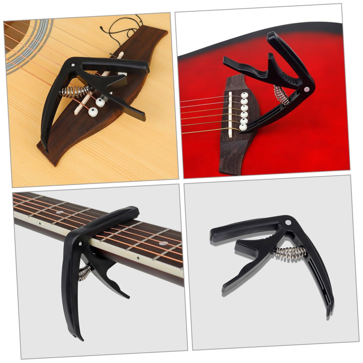 10piezas Capo De Guitarra Ajustable De Accesorio Ligero y Portátil Para Guitarra Clásica y Folk Para Música Tradicional y Géneros