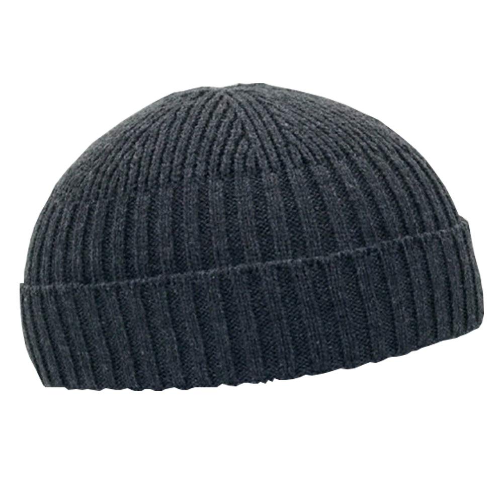 Fashion Fall Winter Knitted Hat Skull Cap Sailor Cap Cuff Beanie Vintage for Men Women