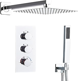 Comprar Sanitemodar Ducha Empotrado Termostatica Cromo, Grifo Ducha Empotrado con 30x30cm Ducha de Lluvia, Duchas de Baño Empotradas con Alcachofa