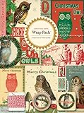 Cavallini Papers 4-Sheet Wrap Pack, Christmas Birds