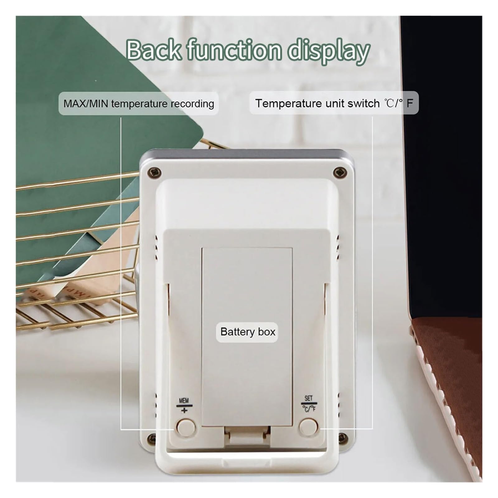 Termometro Digitale con connessione Wireless, Display LCD, termometro Galleggiante for Esterni, for Piscine, bagni e acquari