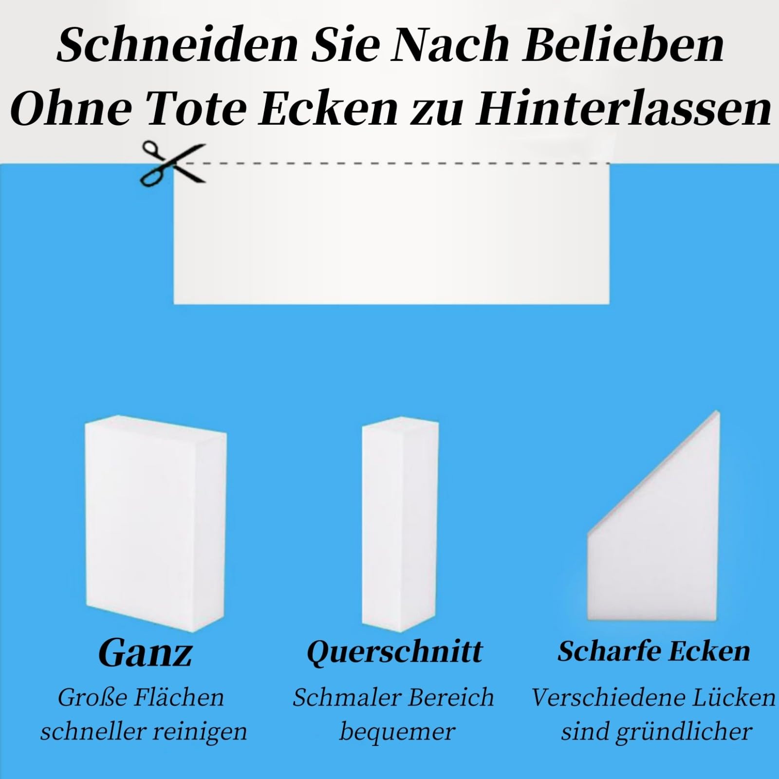 Reinigungsschwamm, Schmutzradierer, Spülbürste – 40x Schwamm, Magic Eraser, Weiß Putzschwamm, Zauberschwamm Für Haushalt, Küche, Wand, Bad, Schuh (40 Stück,10 * 7 * 3 cm)