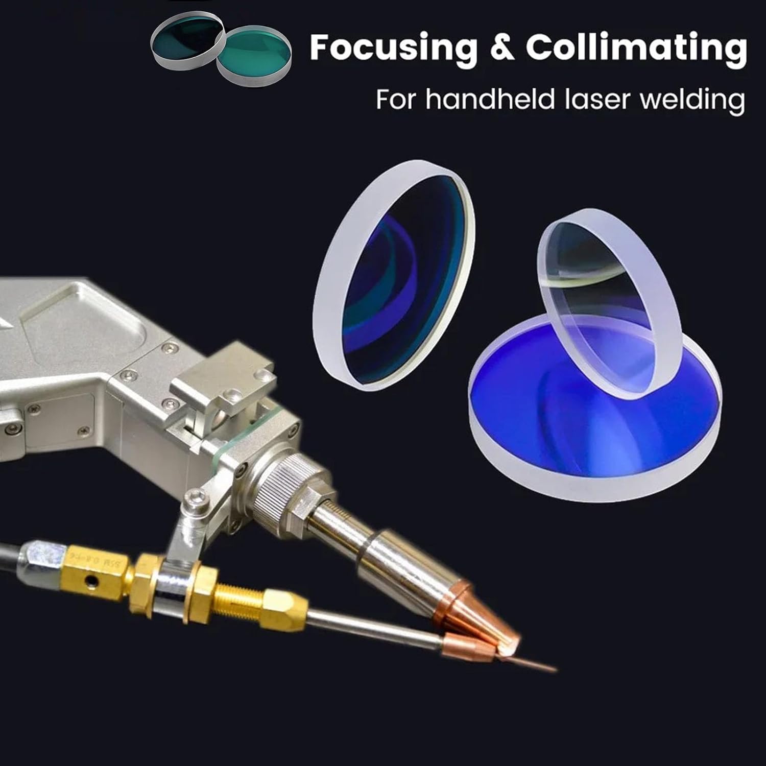 5Pcs D20T4.5mm Focus 150mm Laser Welding Focusing Lens fo Laserr Handheld Welders Welding Laser Welding Head Accessories D20 *4.5-F150