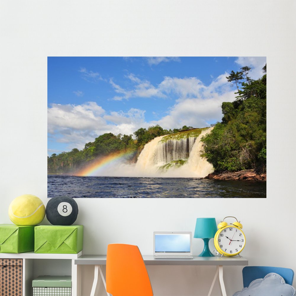 Amazon.com: Wallmonkeys Waterfall Canaima National Park Wall