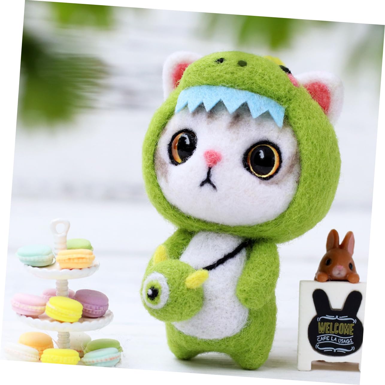 NUOBESTY 6juegos Kit De Fieltro Para Principiantes Instrucciones Inglés De Felting De Animales Gato Arcoíris y Gato Materiales Completos Para Manualidades Creativas