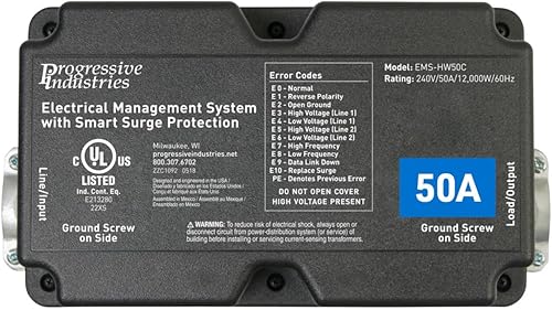 Miniatura 6 de Progressive Industries EMS-PT50X Protector de sobretensiones portátil para RV, negro, 50 amperios