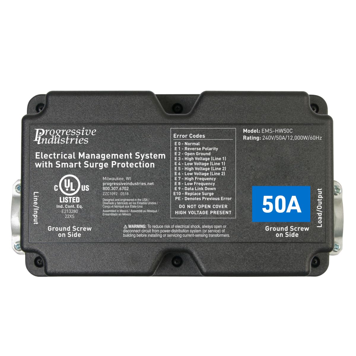 Photo 1 of Progressive Industries EMS-HW50C Heavy Duty RV Surge Protector, Black, 50 Amp