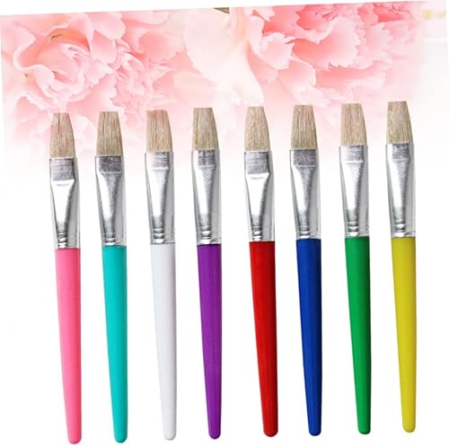 Miniatura 8 de EXCEART 16 unids para pintura suministros de arte de nylon pintura pincel pintura suministros de arte pintura plana pincel pintura pinceles color