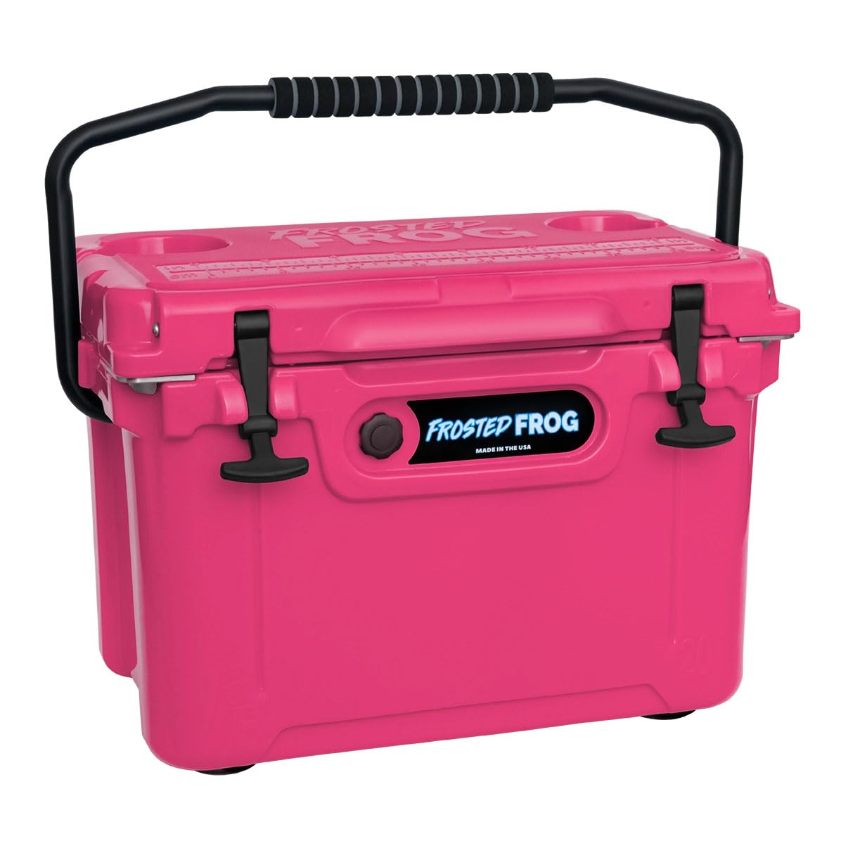 Frosted Frog 20 Qt Rotomolded Hard Cooler Pink