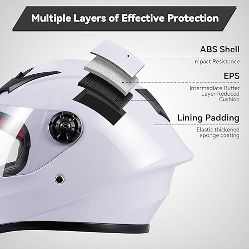 Miniatura 4 de Casco de motocicleta para niños, casco de cara completa para jóvenes, casco ligero aprobado por DOT para motocross, ATV, todoterreno, cascos para