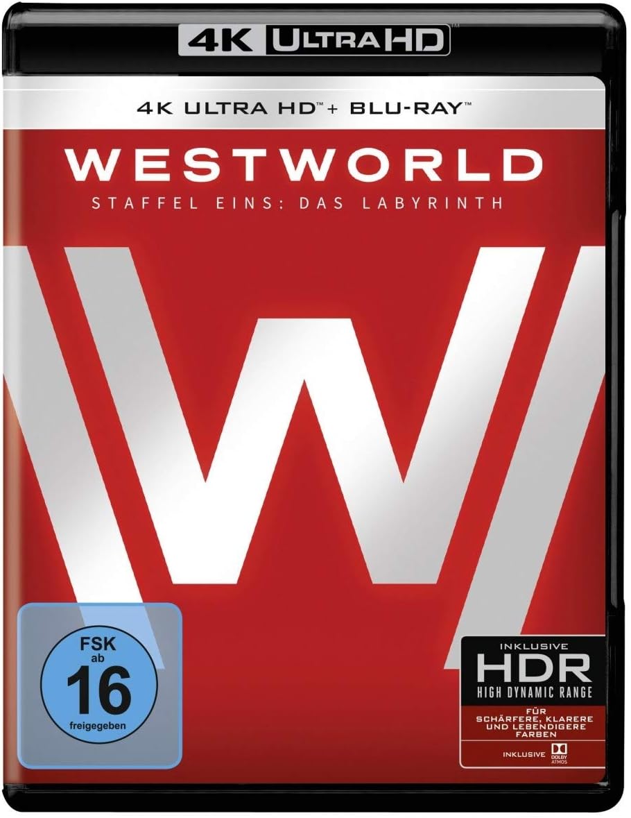 Westworld 4K. Staffel.1, 3 UHDBlurays + 3 Blurays [Region Free] [Blu