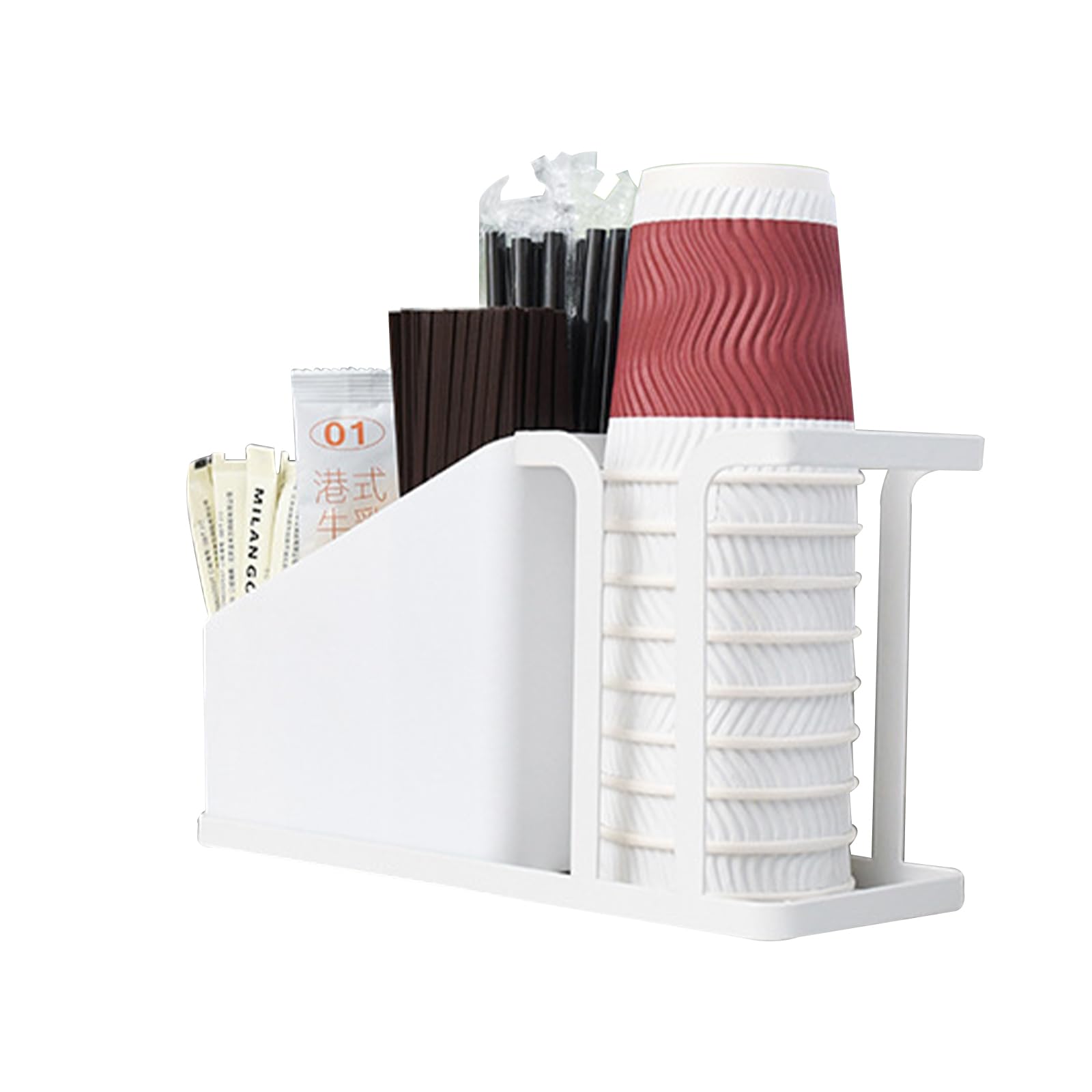 Portabicchieri Da Sottopensile In Metallo Cromato - Organizer Cucina Con 6/8 Ganci | B & Z - 4