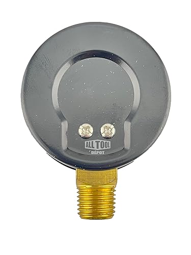 Miniatura 2 de Manómetro de presión de aire de 1-12" Montaje lateral inferior 18" NPT 1-12" Dial - 0 a 160 PSI