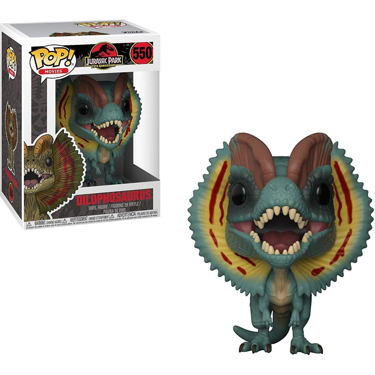 POP! Movies: Jurassic Park - Dilophosaurus - 1/6 Odds for Rare Chase Variant - Collectable Vinyl Figure - Gift Idea - Official Merchandise - Toys for Kids & Adults - Movies Fans