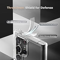 Vista 5 de TOCOL para Samsung Galaxy S22 Ultra, Funda con parte trasera dura mate translúcida [A prueba de golpes de grado militar]