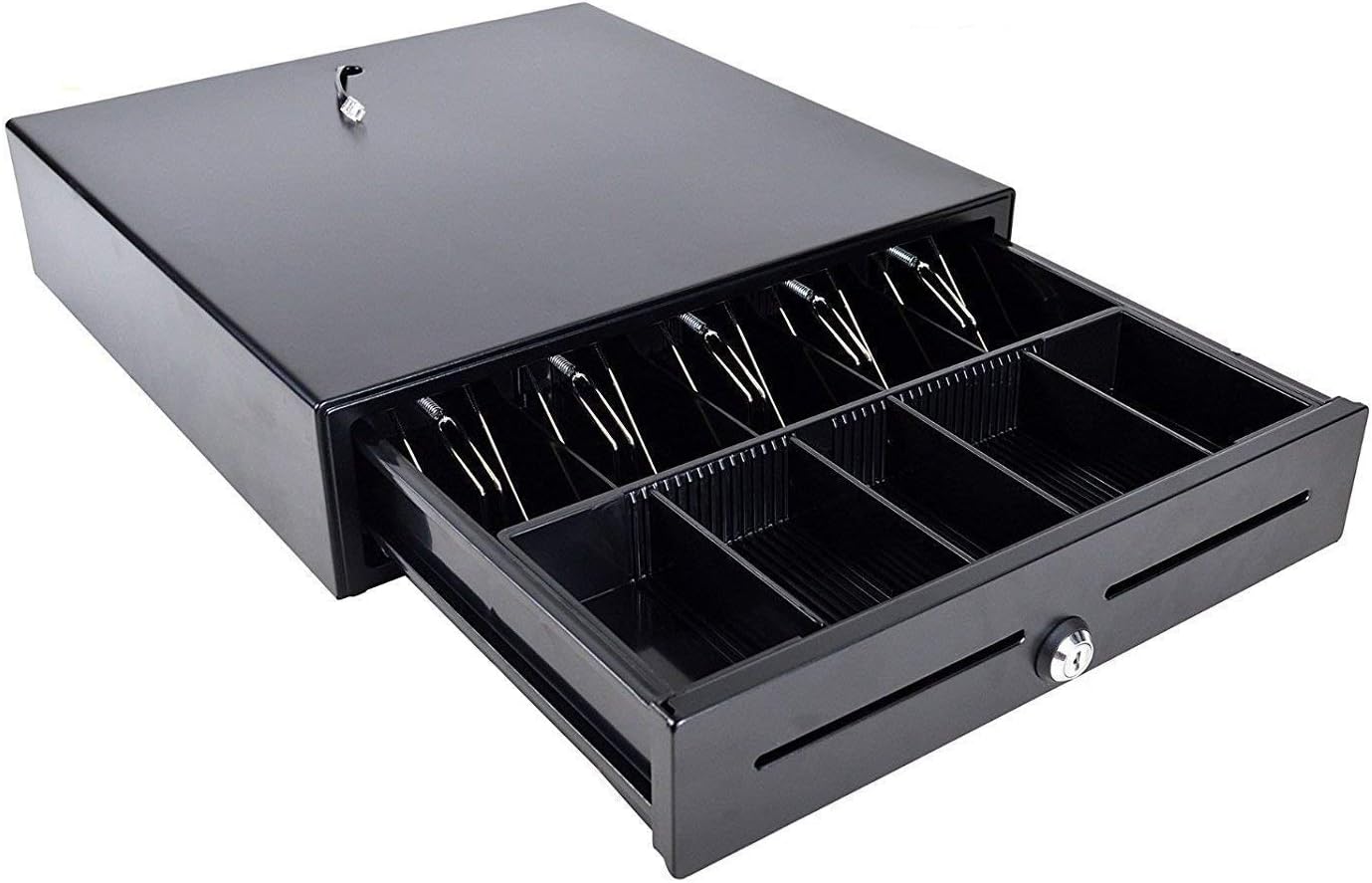 DishanKart Cash Drawer for Point of Sale (POS) System with Coin Tray, 5 Bill / 8 Coin (Black)