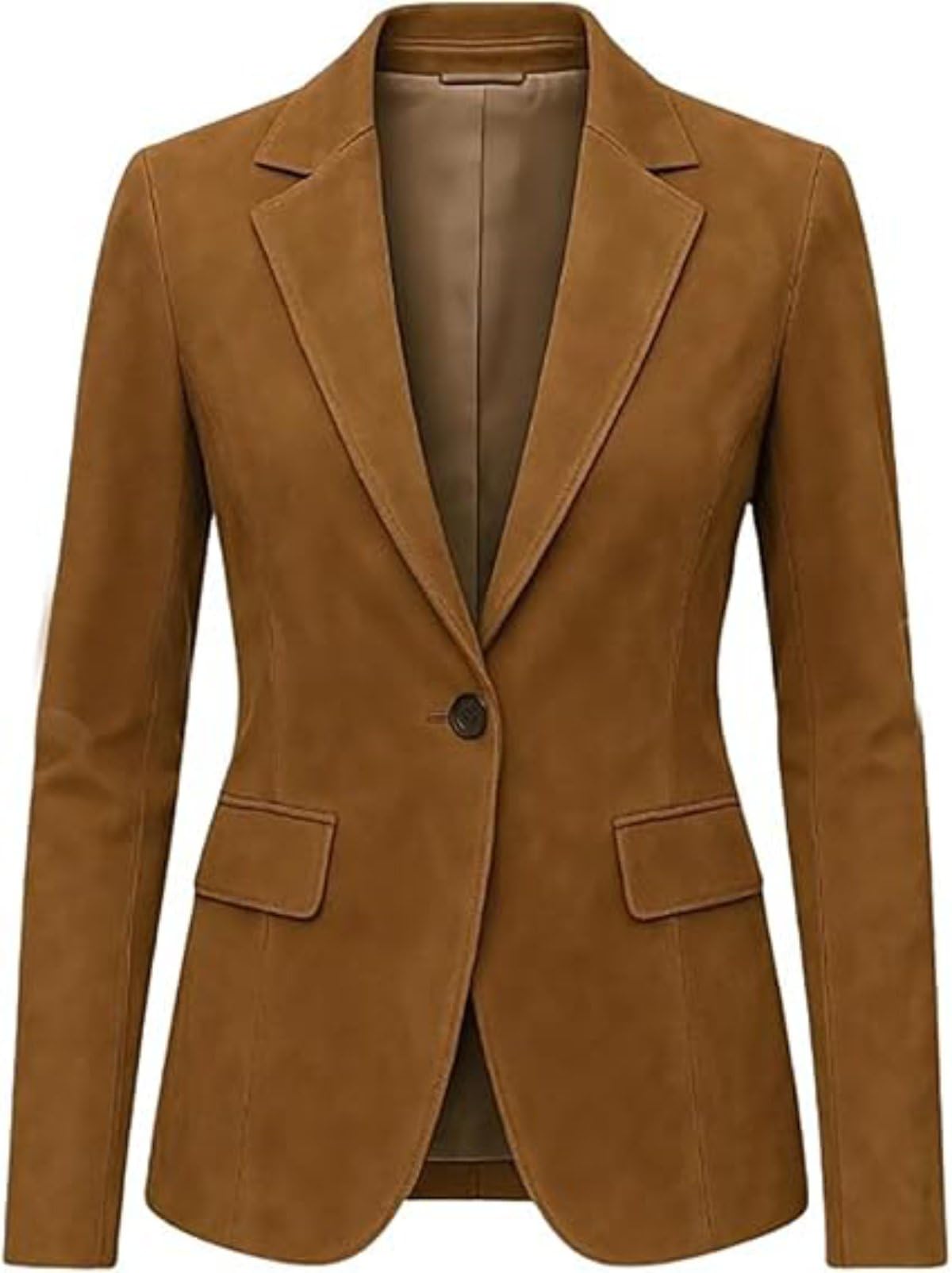 Brown Suede Blazer Women-Tan Blazer Coat for Women