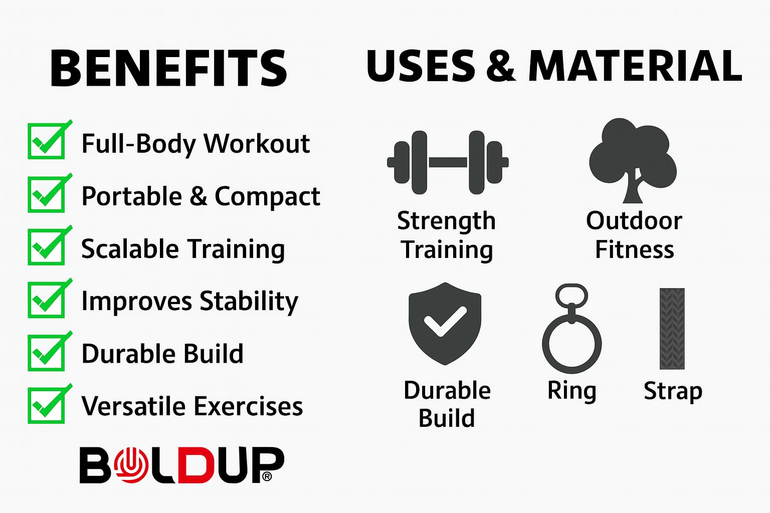 BOLDUP Strong Metal Gym Ring Handle for Playground Swing and Climbing Equipment | Long-Lasting Red-Coated Ring with Hanging Hook for Indoor and Outdoor Fitness for Children and Adults(Pack of 2) 2