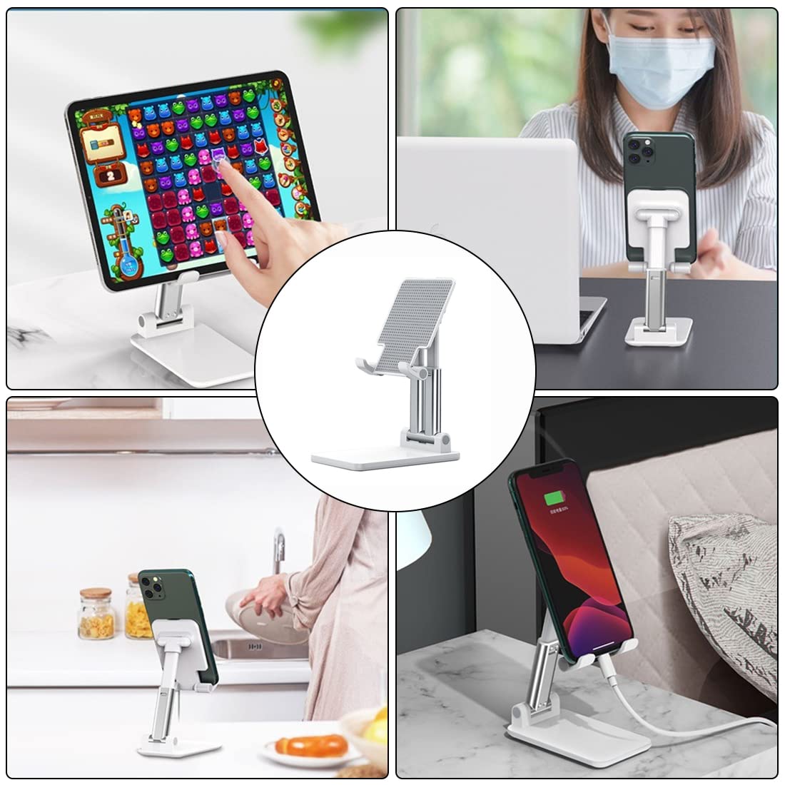 Mini Supporto Cellulare Da Tavolo Scrivania Porta Smartphone Orientabile - Foto 6