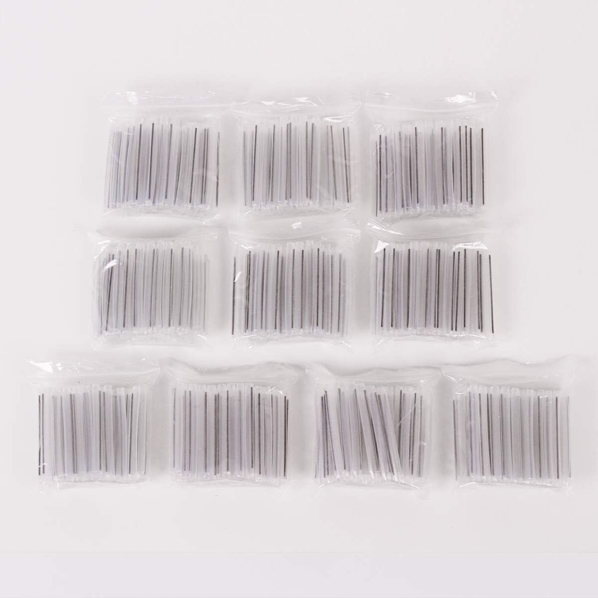 500pcs Dia 5mm 60mm Length Fiber Heat Shrink tubing fibers - Accommodate up 12 Fiber Fusion Splice Protection Sleeve 1.0mm Steel Needle Transparent Fiber Splice Tubes(Pre-Shrunk)