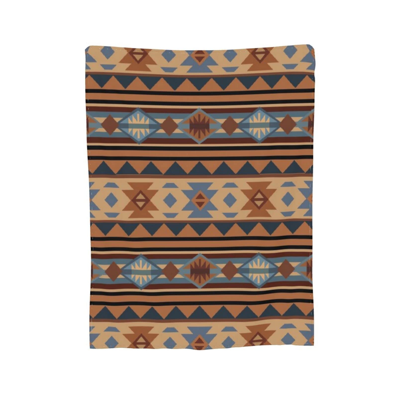 Südwest-Indianer Fleecedecke – 152x229 Cm, Braun, Weich – Als Überwurf Für Bett Oder Sofa, Ganzjährig Nutzbar