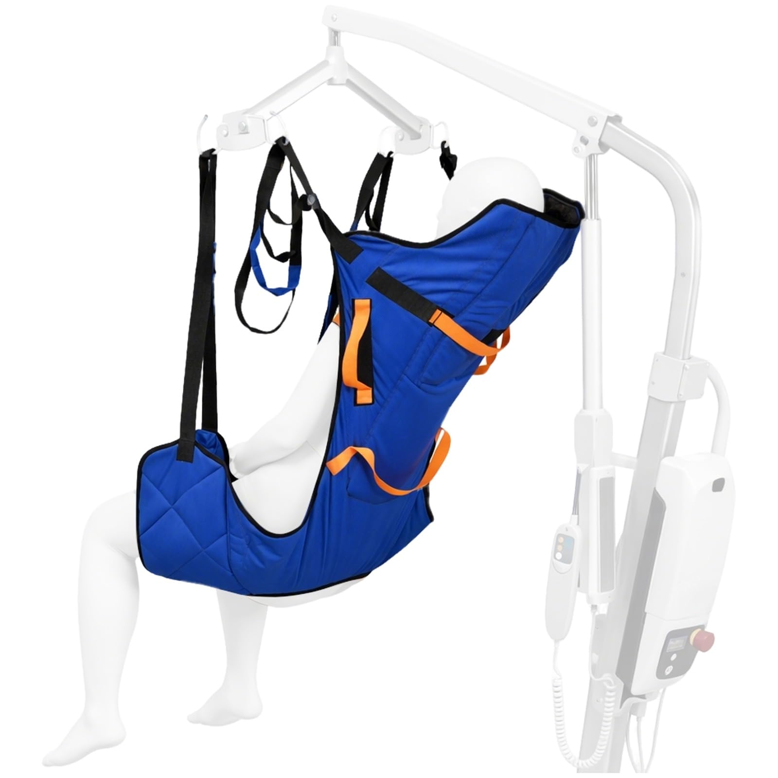 Leg-Wrap - Fascia per il sollevamento di tutto il corpo con supporto per la testa, in poliestere, aiuto per i pazienti per uso domestico, copertura completa, per sedia a rotelle e comodino, grande