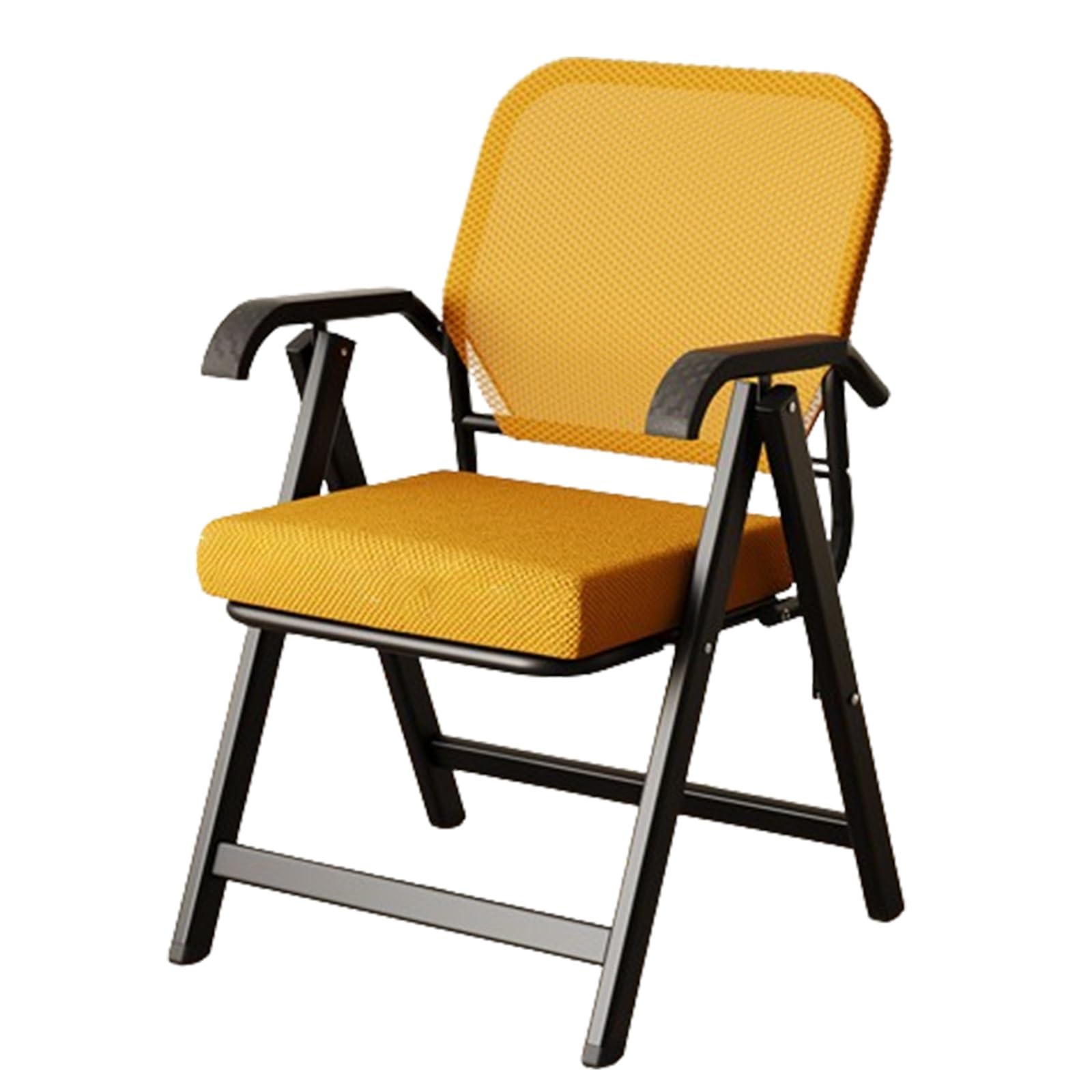 METTEOR Folding Office Chair with Armrests – Slish Gray Recept & Conference Chair with Mesh Backrest for t and Support (Orange Einheitsgr??e)