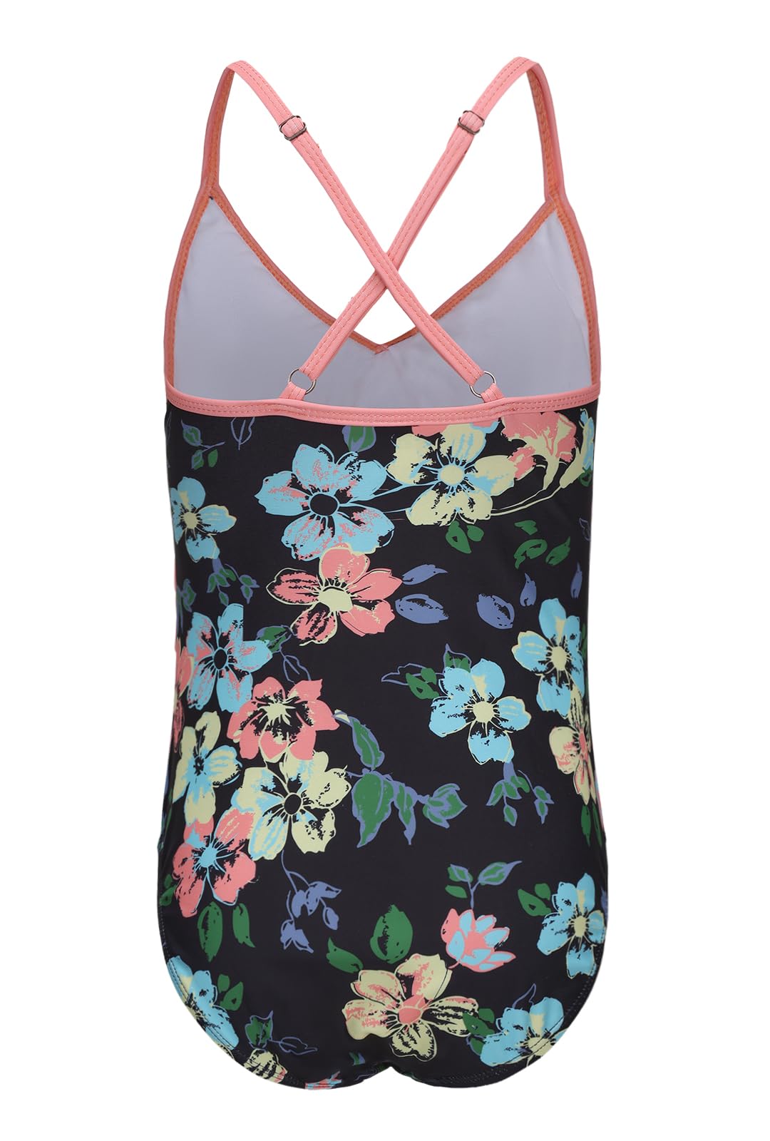 Aisyee Maillot de bain une pièce pour filles - Motif floral à volants