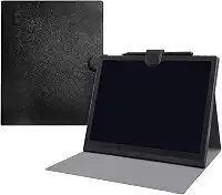 Tablet LCD de 10 polegadas para escrita, com estojo de couro – bloco reutilizável para notas de reuniões, rascunhos de escritório, viagens de negócios (preto)