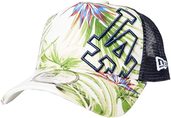 Amazon Co Jp ニューエラ New Era メッシュキャップ 帽子 夏 9forty La ロゴ 花柄 ボタニカル サイズ調節可能 ファッション