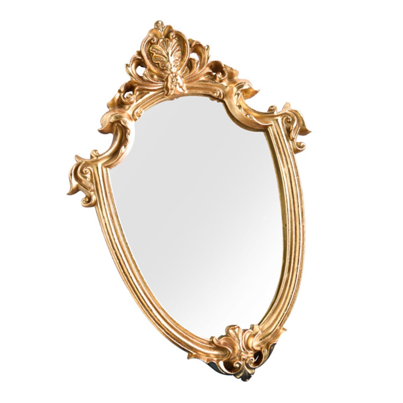 Miroir doré de salle de bain pour créer un coin coiffeuse lumineux