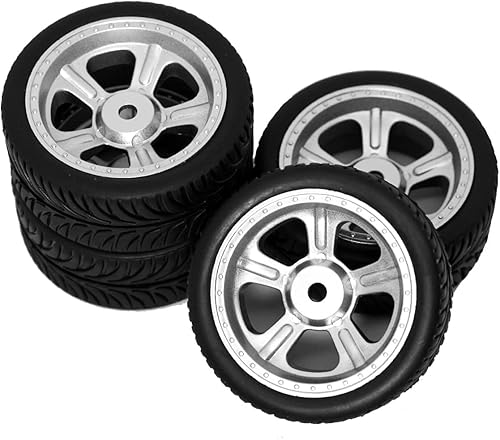 Miniatura 3 de ShareGoo OD 2.55 pulgadas RC 0.472 in hexagonal de plástico llantas y neumáticos de goma para RC 110 On-Road Touring Racing Drift Car