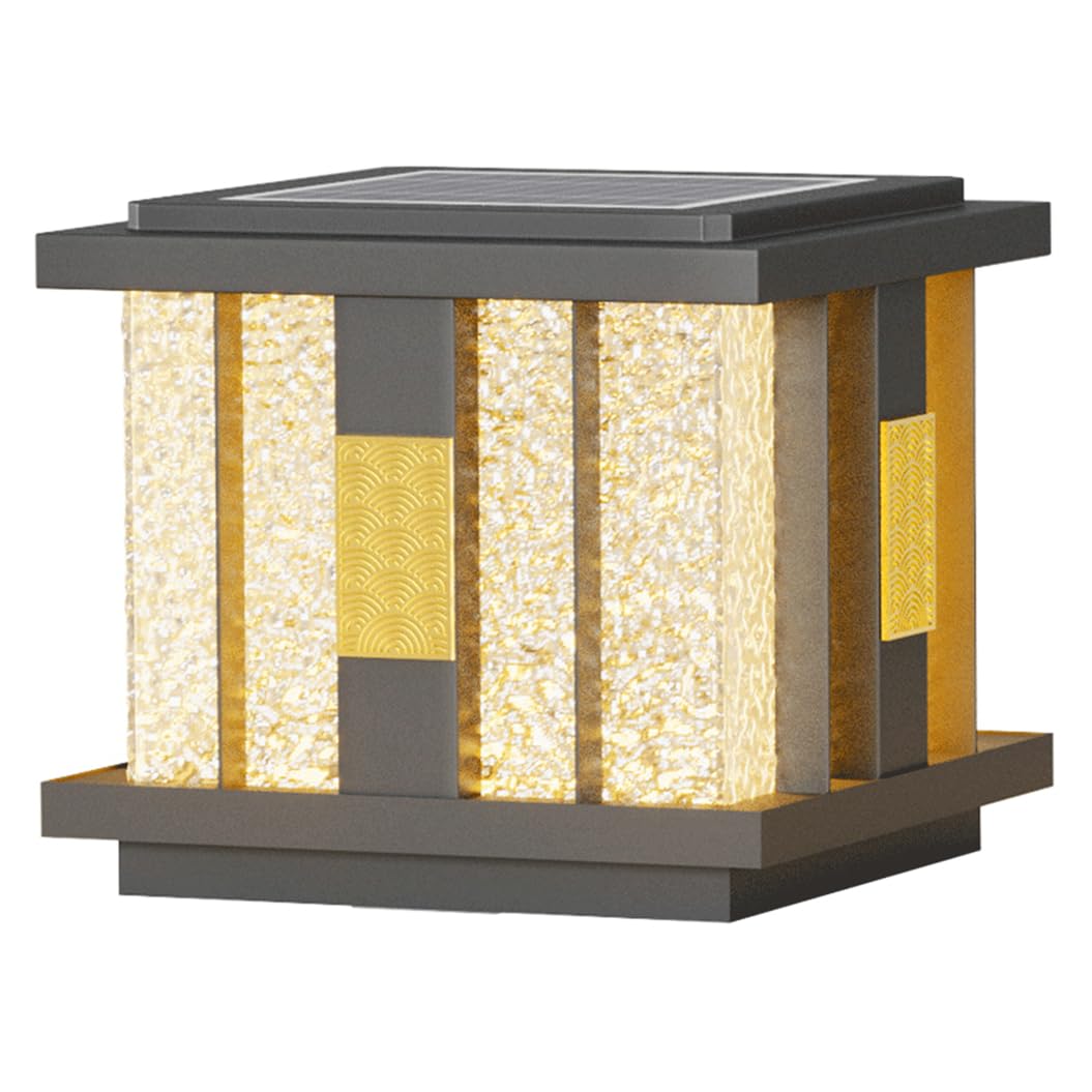 Lampe Carrée En Acrylique Étanche Contemporaine À LED Solaire