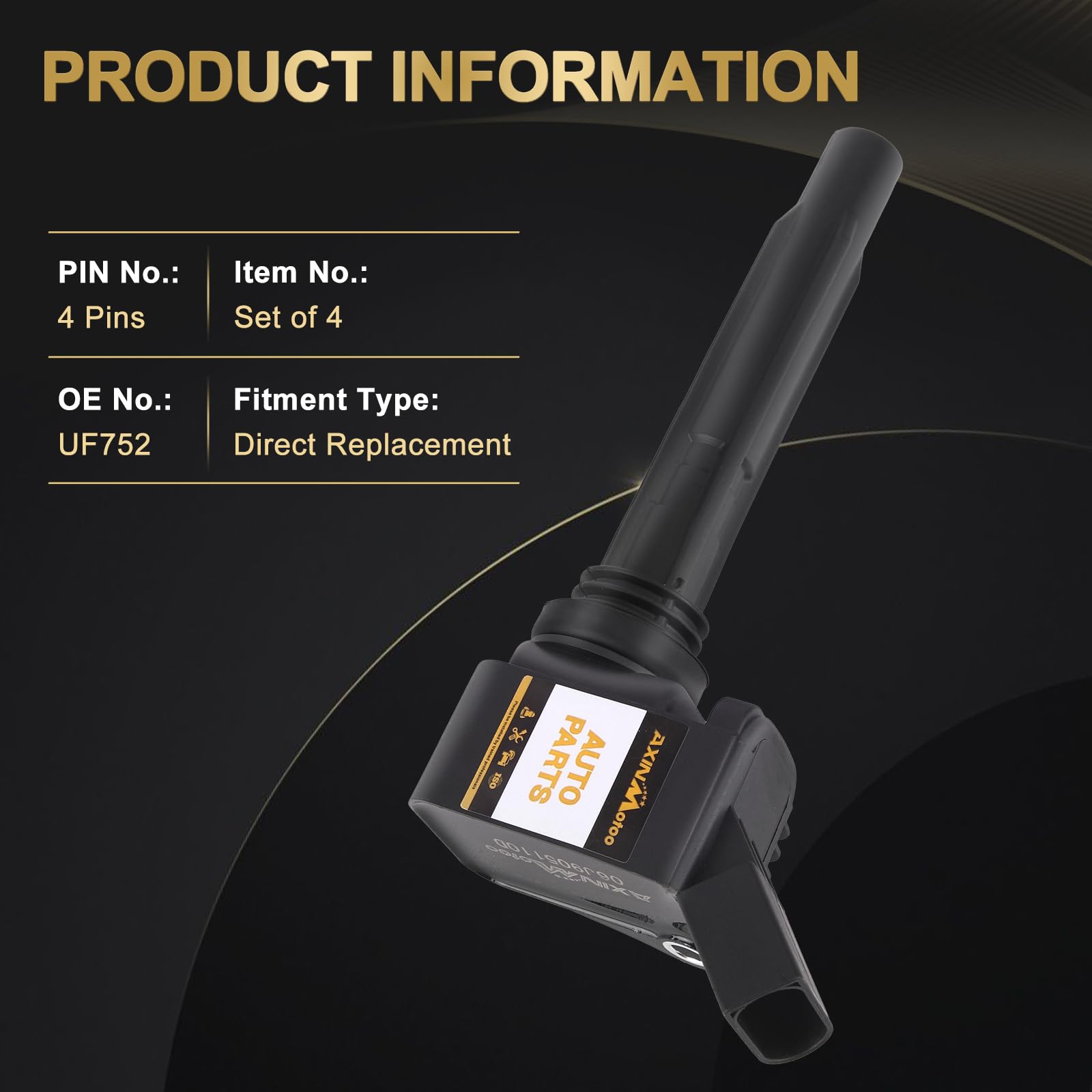 Amazon | AXINMOTOO UF752イグニッションコイル4個パック アウディ A3