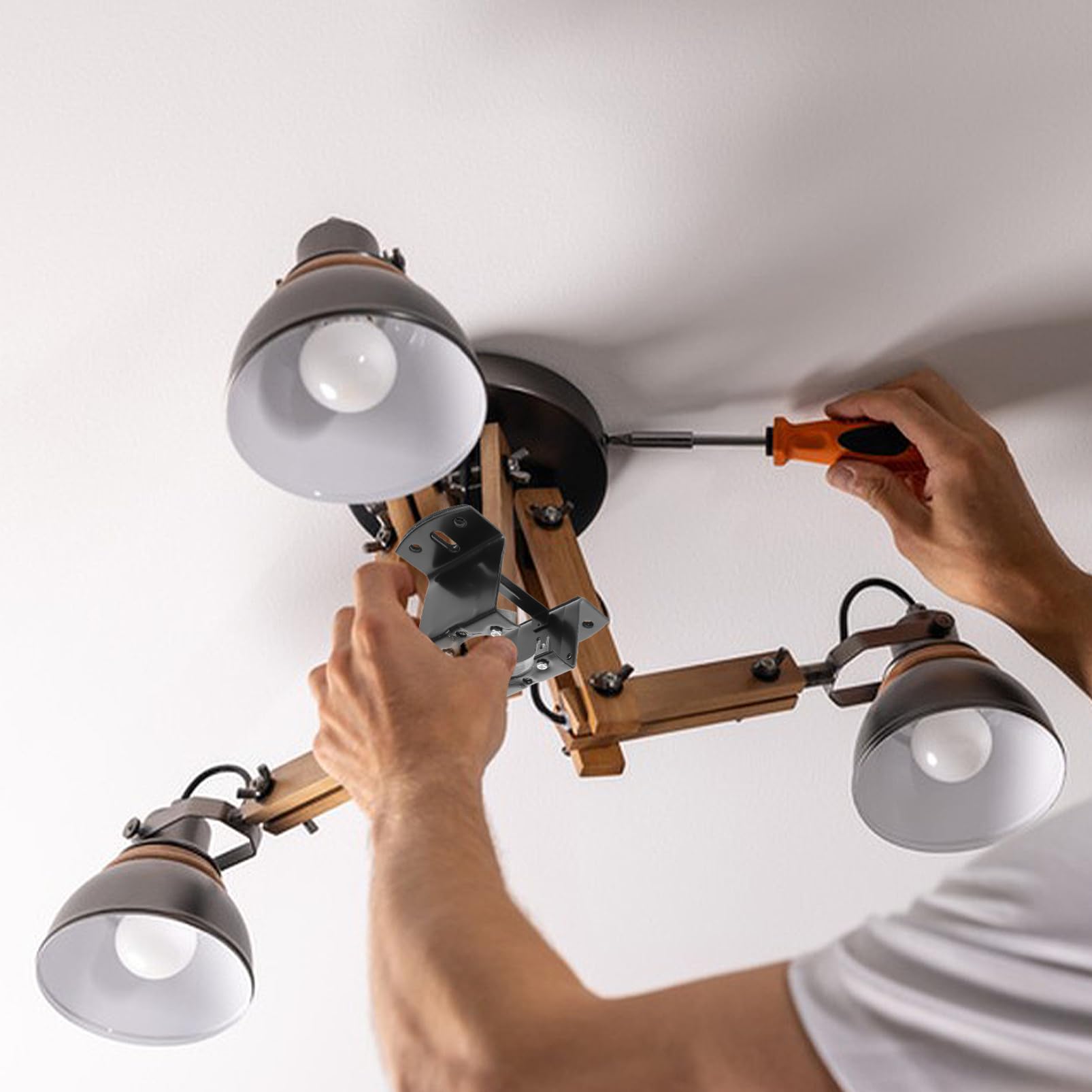 Garneck Ensemble De Supports De Suspension Pour Ventilateur De Plafond Kits De Montage Pour Ventilateur De Plafond Suspendu Pièces De Montage Pour De En Fer Pour