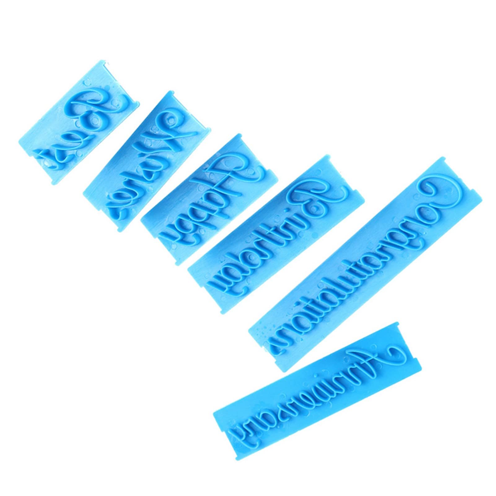 Molds Happy Birthday Stencil for Cake 15×11×9 3 Set Handwriting Letter Cake Embosser DIY Plastic Molds Cake Decorating Printing Fondant Embosser Happy Birthday Stencil for