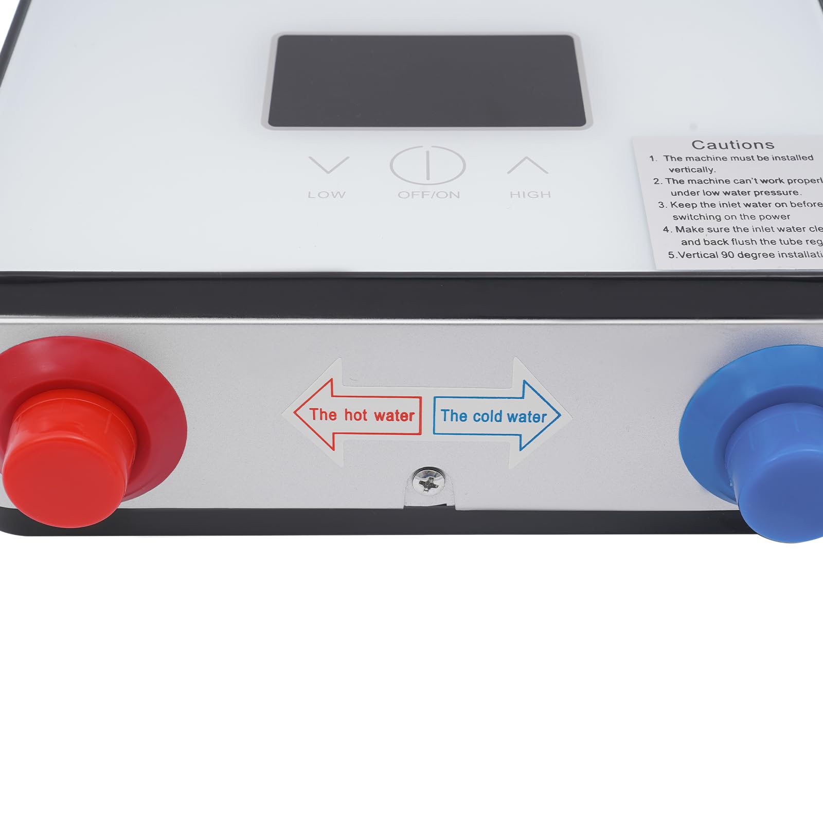 WooDerson Scaldacqua elettrico istantaneo da 4500 W, con display a LED e soffione doccia, scaldabagno in acciaio inox, pressione nominale 0,6 Mpa, scaldabagno per bagni, ristoranti, hotel, ecc