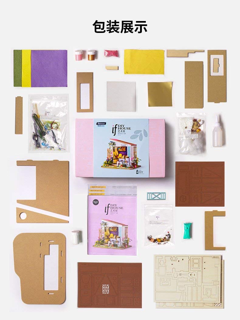 Robotime Diy ミニチュアハウス　　　　　　　リリーズポーチ Amazon | Hands Craft DIY ミニチュアドールハウスキット