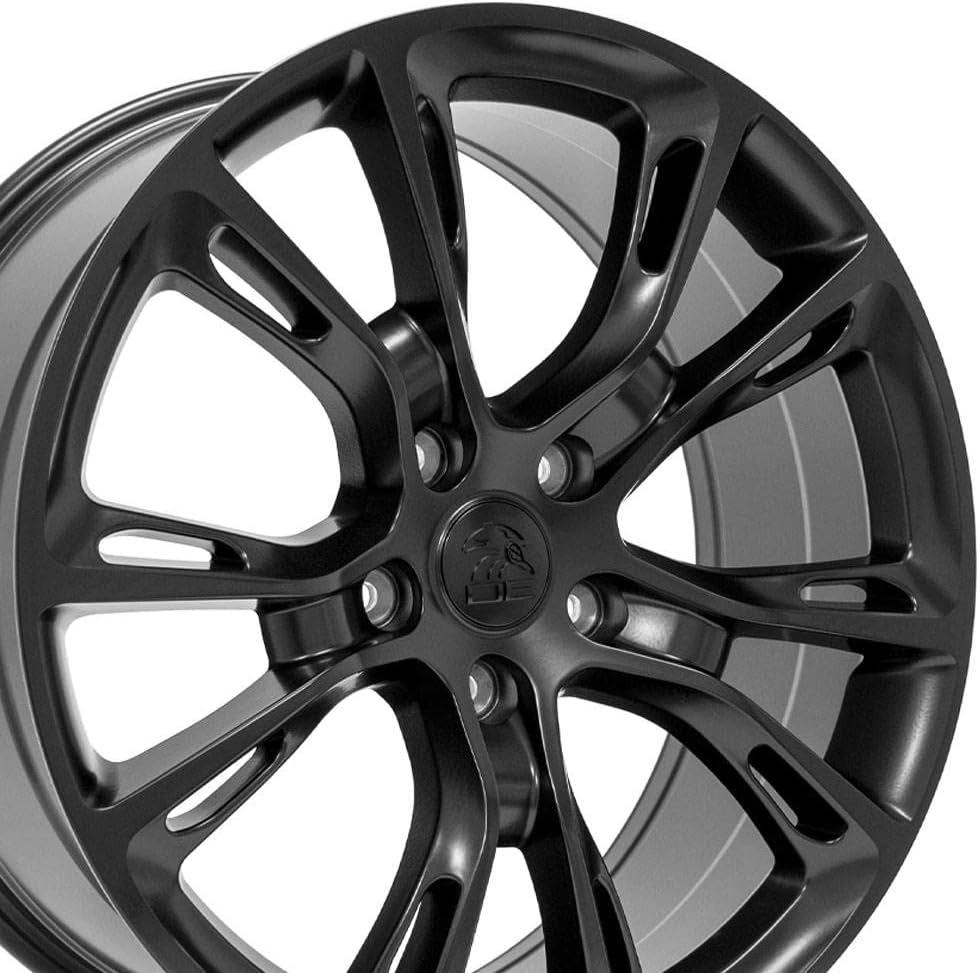OE Wheels JP16 20 Inch Rim Fits Jeep Grand Cherokee Spider Monkey SRT8 Style 5x127 20x8.5 Satin Black - Hollander 9113 (1)