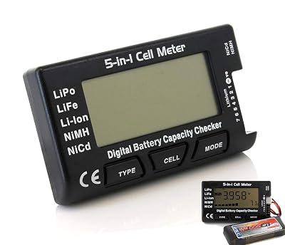 Gadget Hero's CellMeter 7. Digital 5-in-1 Battery Meter. Intelligent Cell Checker. for LiPo, LiFePO4, Li-ion, NiCd, NiMH