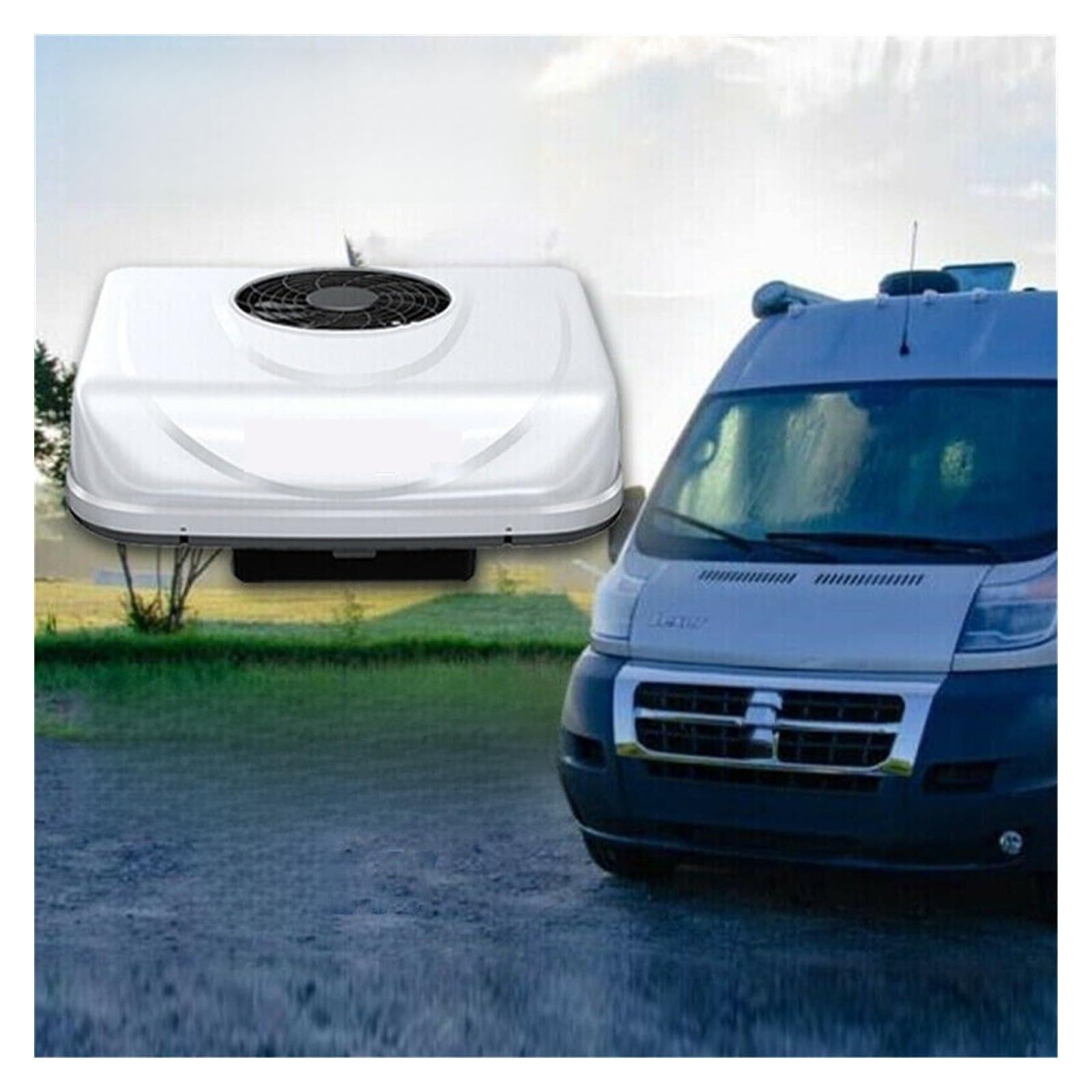 RV Air Conditioner, 12V Electric Car RV Rooftop Air Conditioner Parking Conditioning 24V For Automotive Camper Van Caravan Motorhome(Cool 12V)