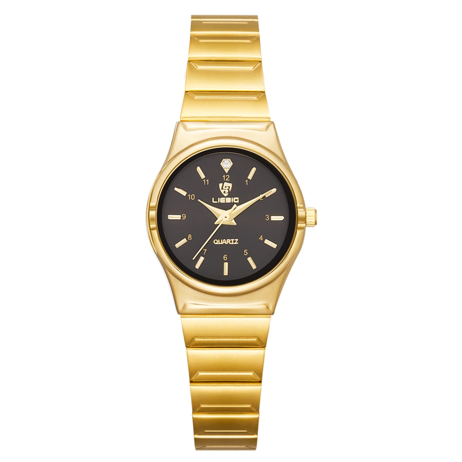 See full amazon price history chart for Liebig Stainless Steel Quartz Watch, Women Watches Analog Quartz Watch for Gentleman Business Waterproof Stainless Steel Classics Watch Day and Date, Black Dial Gold Band, L102403 Liebig Stainless Steel Quartz Watch, Women Watches Analog Quartz Watch for Gentleman Business Waterproof Stainless Steel Classics Watch Day and Date, Black Dial Gold Band, L102403 (B0D6FWCLR6) Amazon Price History, Amazon Price Tracker