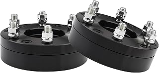 5x5 to 6x5.5 Wheel adapters, 2 inch 5x127mm to 6x139.7mm Wheel adapters 78.1mm Hub bore with 14x1.5 Thread Pitch, for 2011-2022 Grand Cherokee WK2, 2018-2022 Wrangler JL, 2011-2022 Durango (Black)